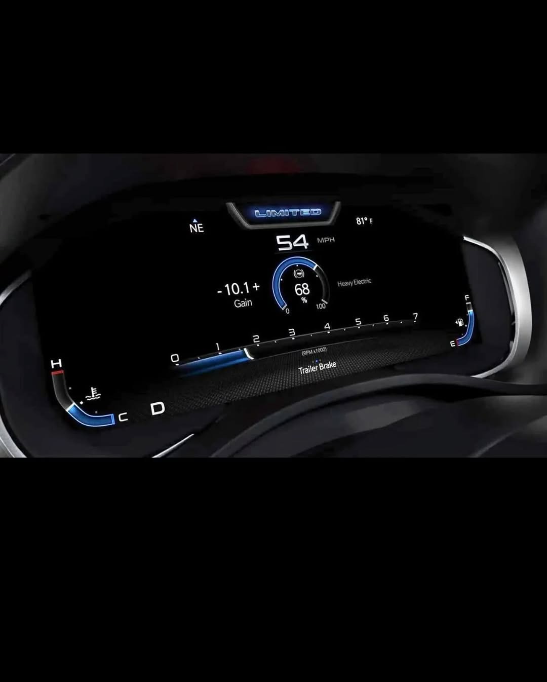 RAM  OEM 12” DIGITAL SPEEDOMETER CLUSTER (CONVERSION KIT) image 3