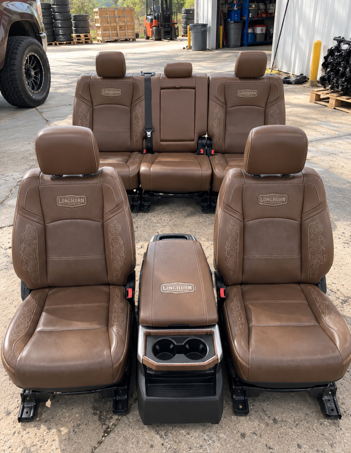 2024 Ram 2500 3500 Limited Longhorn Mega Cab OEM Brown Leather Seats – Complete Interior Set